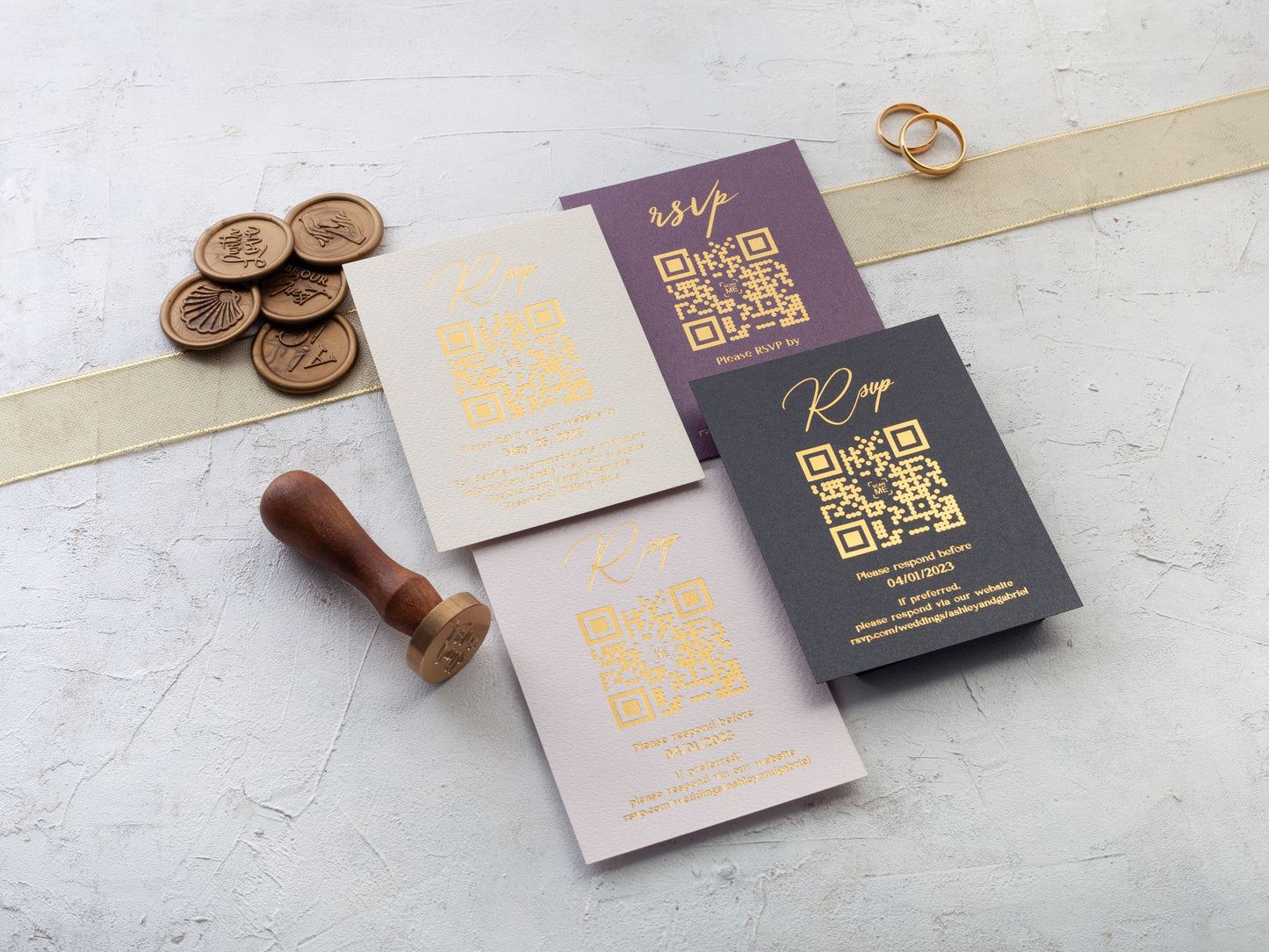 Rsvp Card with QR Code