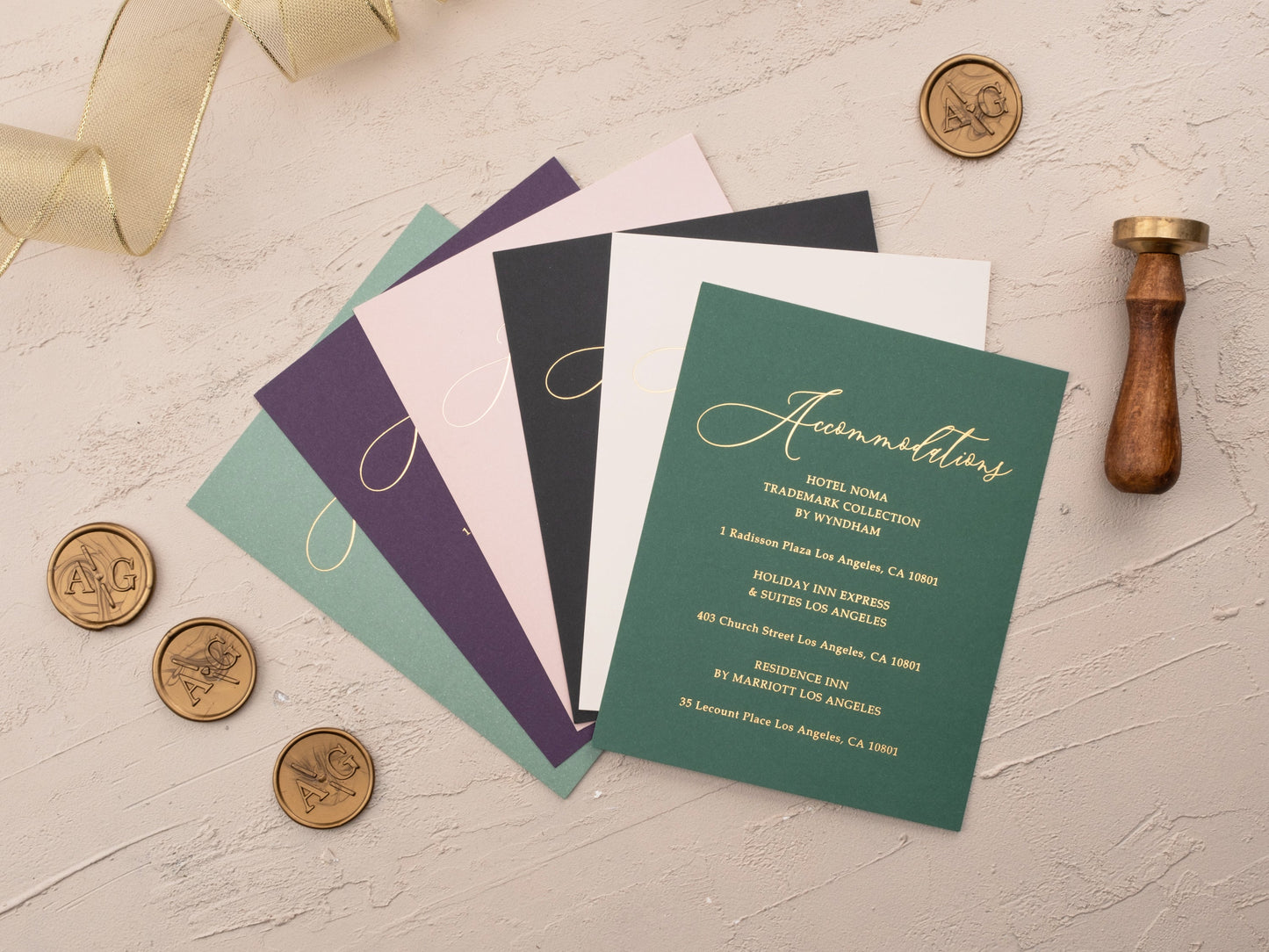 Accommodations Card for Wedding - LA Invitations Co