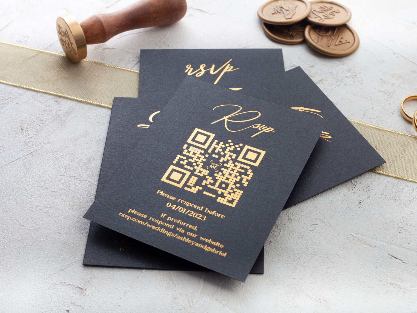 Rsvp Card with QR Code