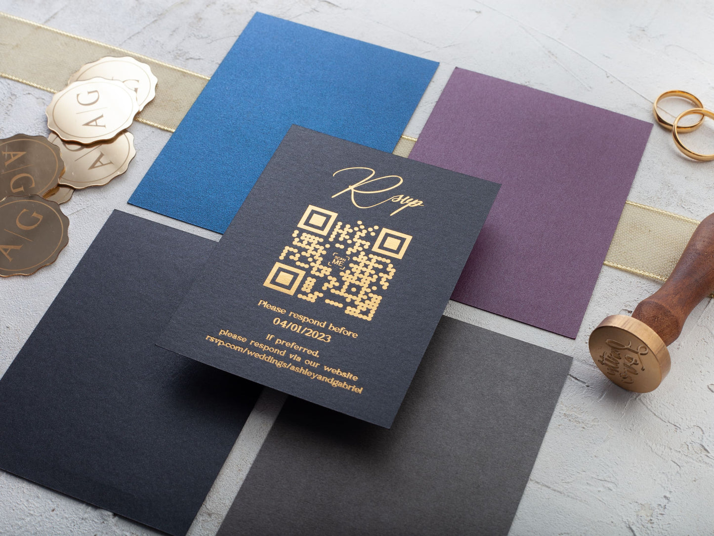 Rsvp Card with QR Code