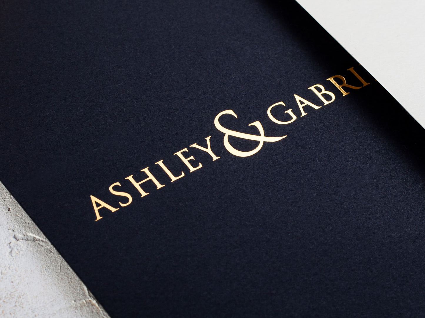 Elegant Black Wedding Invite with Glamorous Gold Accents - LA Invitations Co