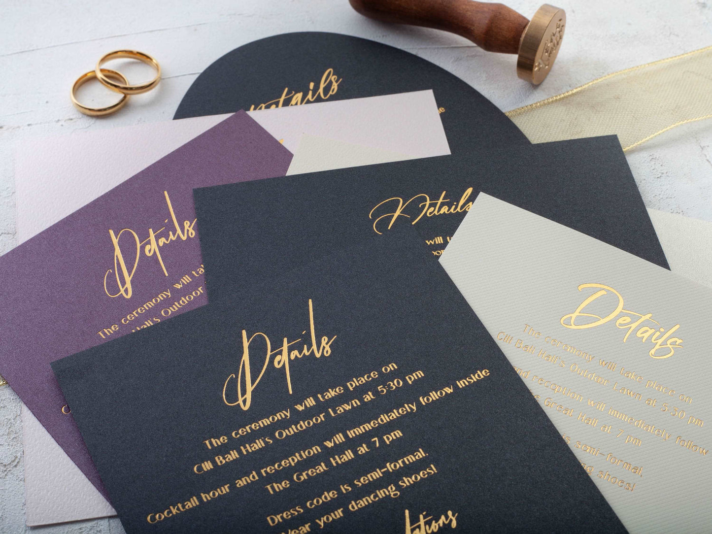 Details Card for Wedding