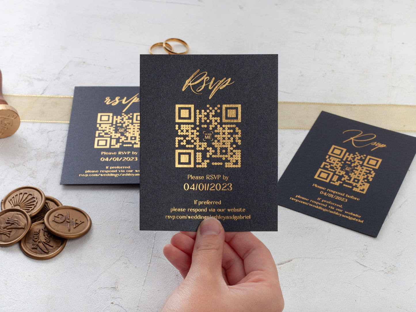 Rsvp Card with QR Code