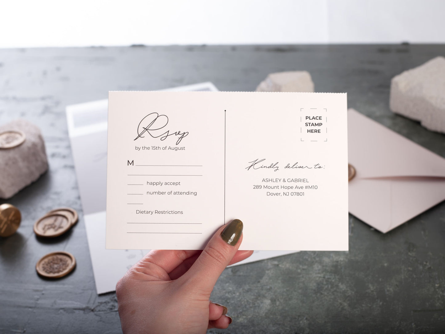 Personalized Trifold Wedding Invitation Featuring Your Photo