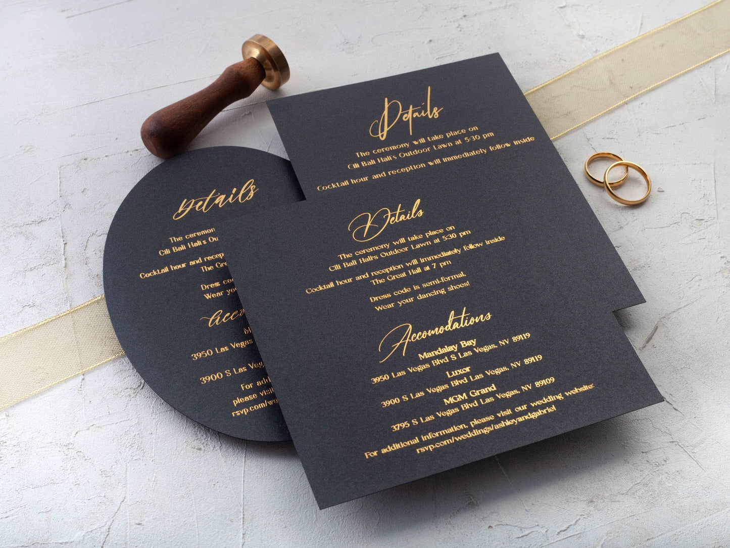 Details Card for Wedding